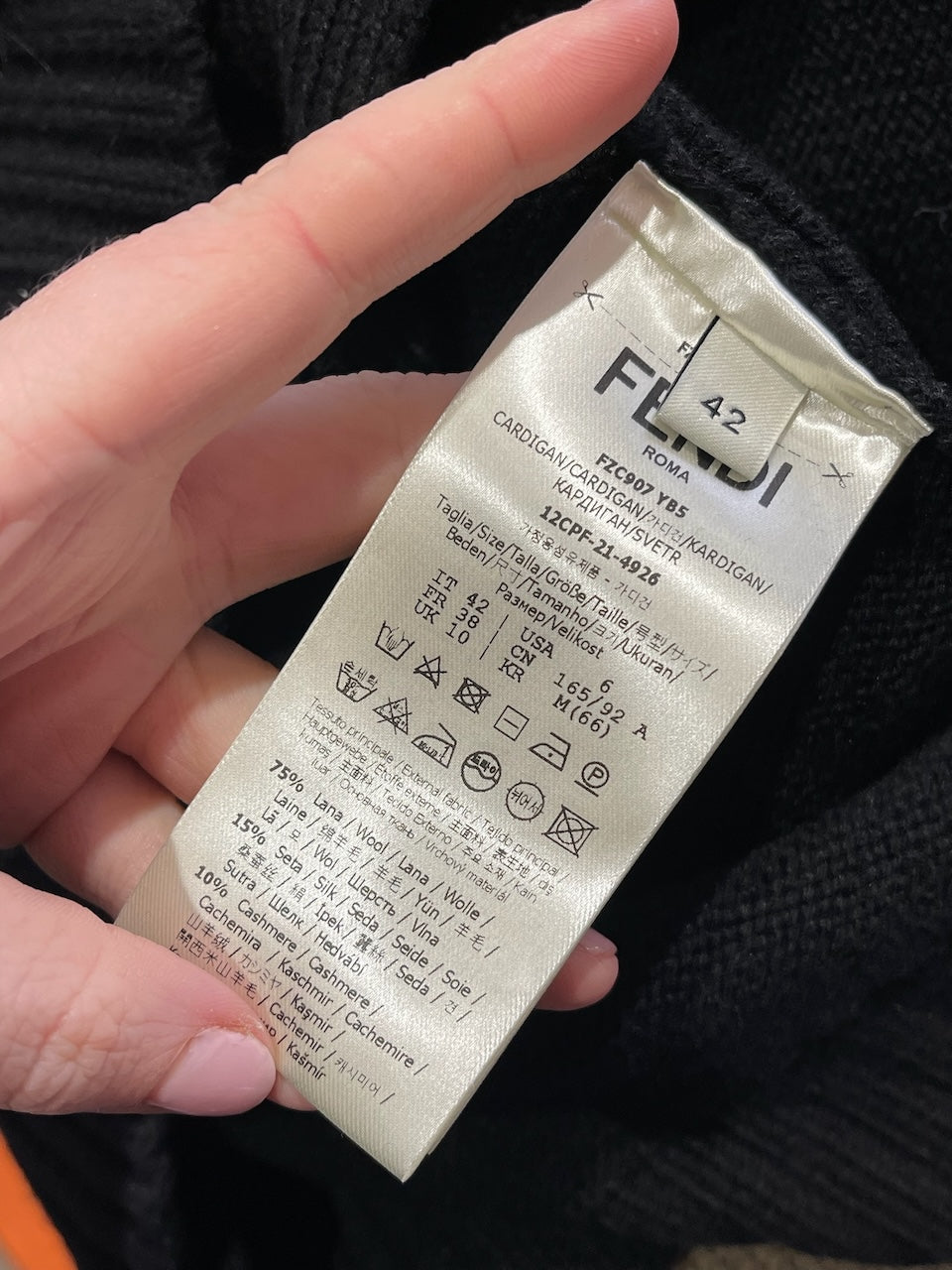 Gilet Fendi noir T.38 Neuf