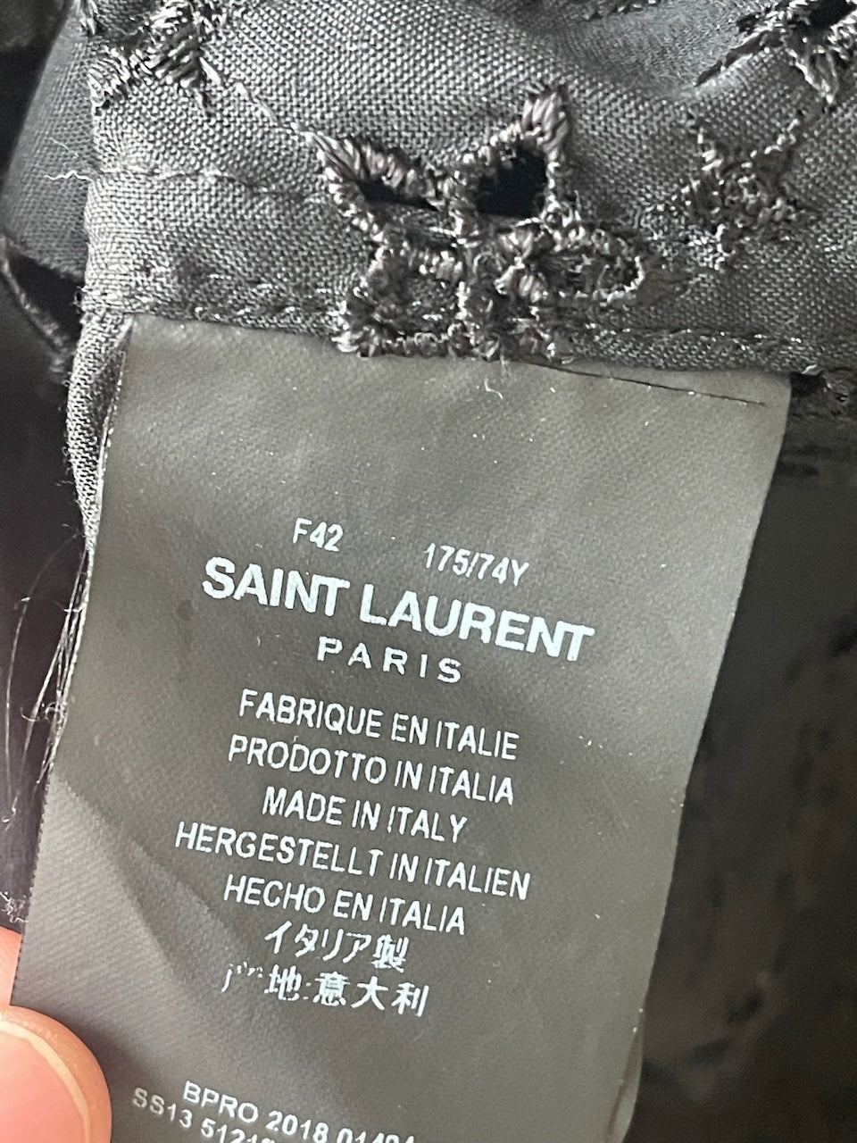 Chemise Saint Laurent noire T.42