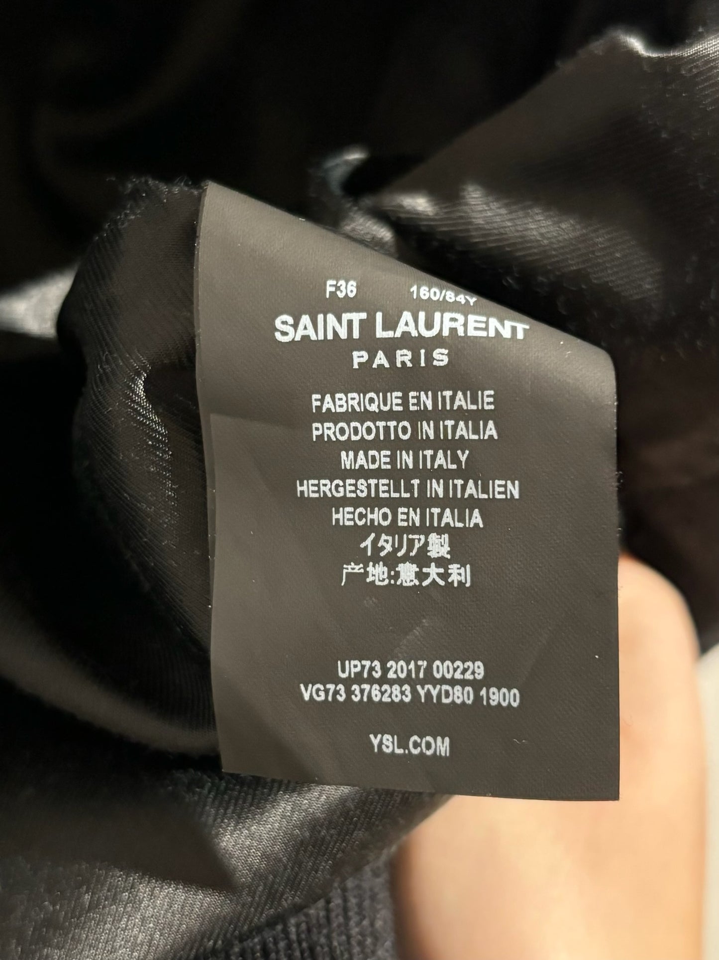 Veste Saint Laurent teddy noir T.36