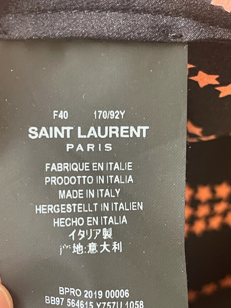 Chemise Saint Laurent noire T.40