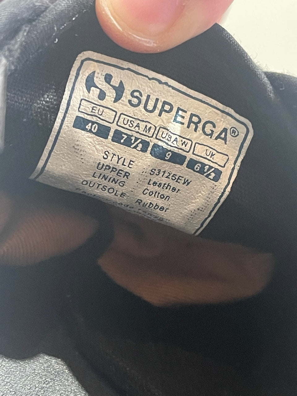 Baskets Alaia x Superga noires T.40