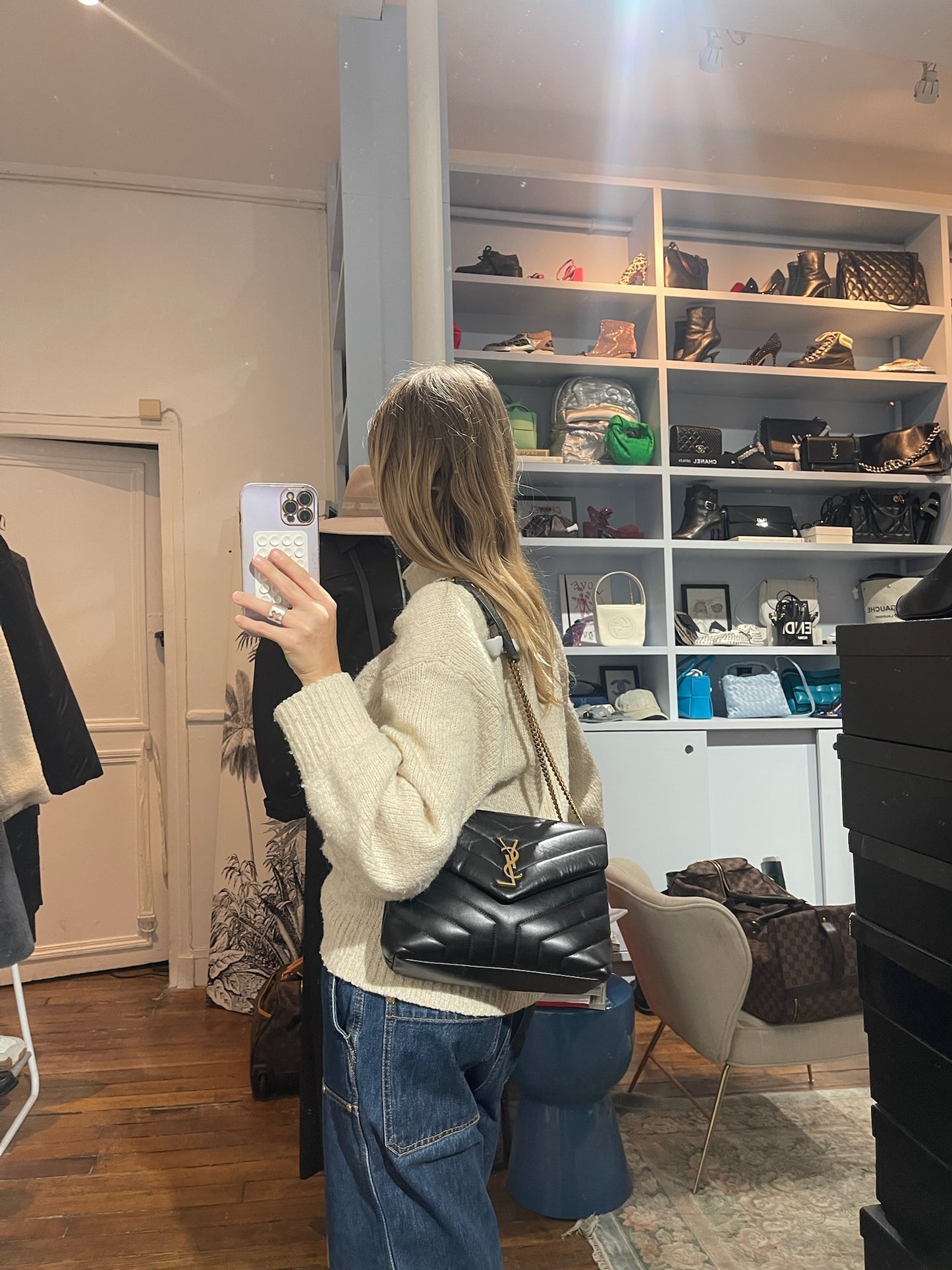 Sac Saint Laurent Loulou noir