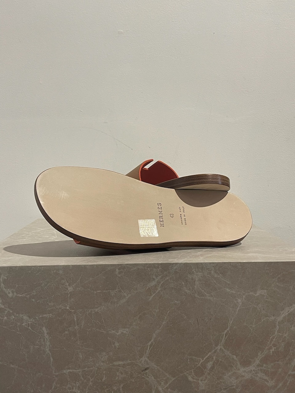 Mules Hermès Izmir camel T.43 NEUVES
