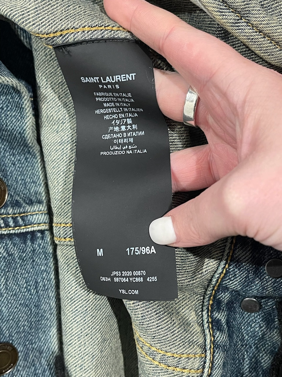 Veste en jeans Saint Laurent T.M