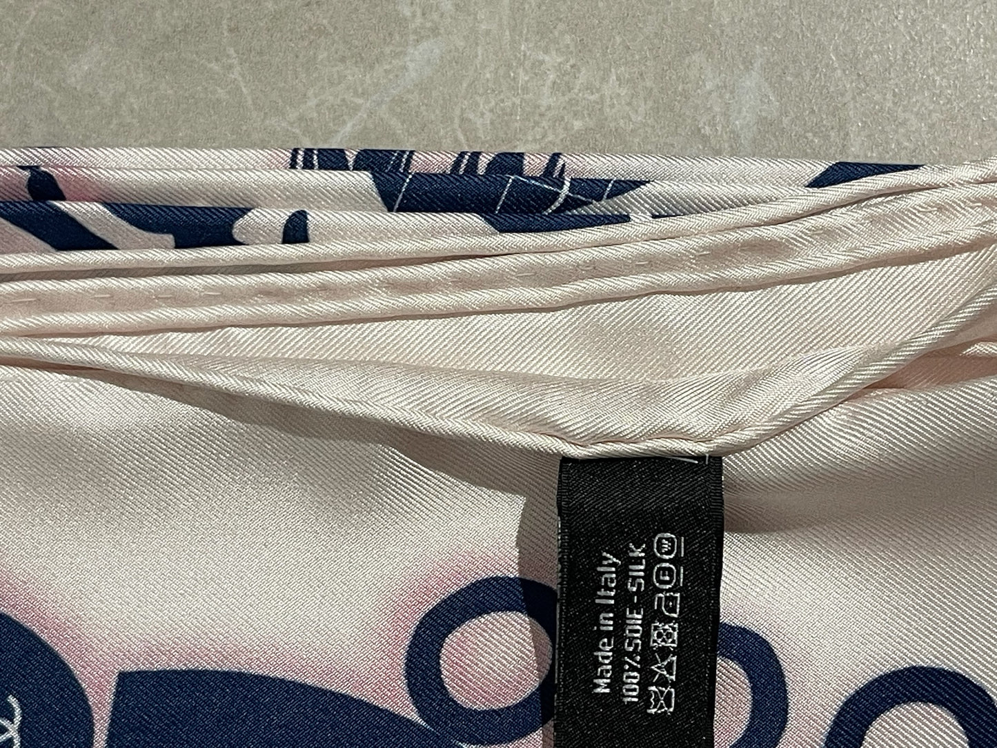 Foulard Chanel Blanc/Bleu