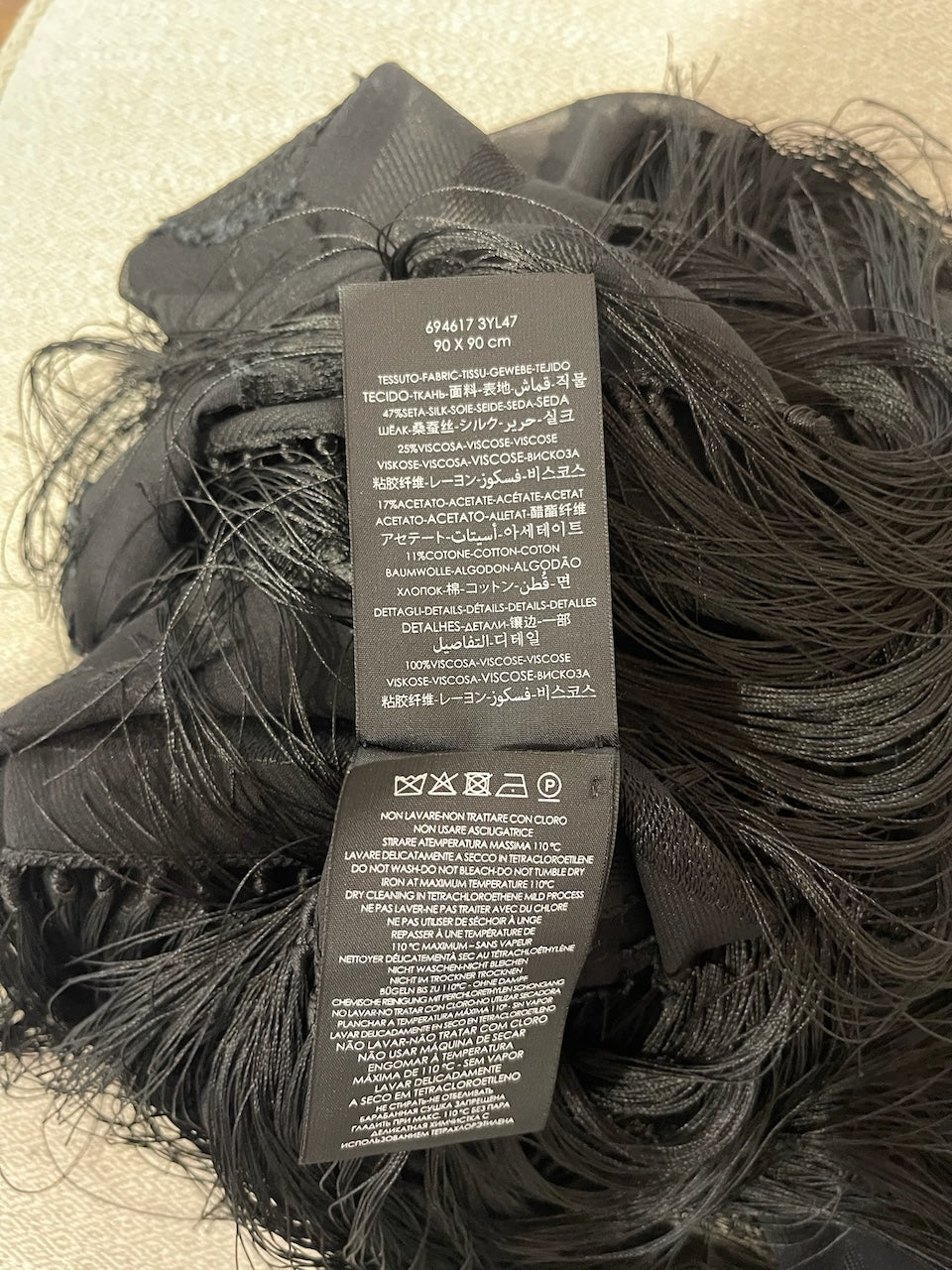 Foulard Saint Laurent noir