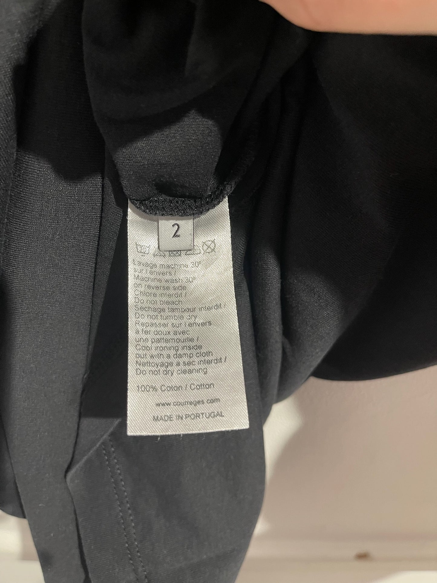 T-shirt Courrèges noir T.XS