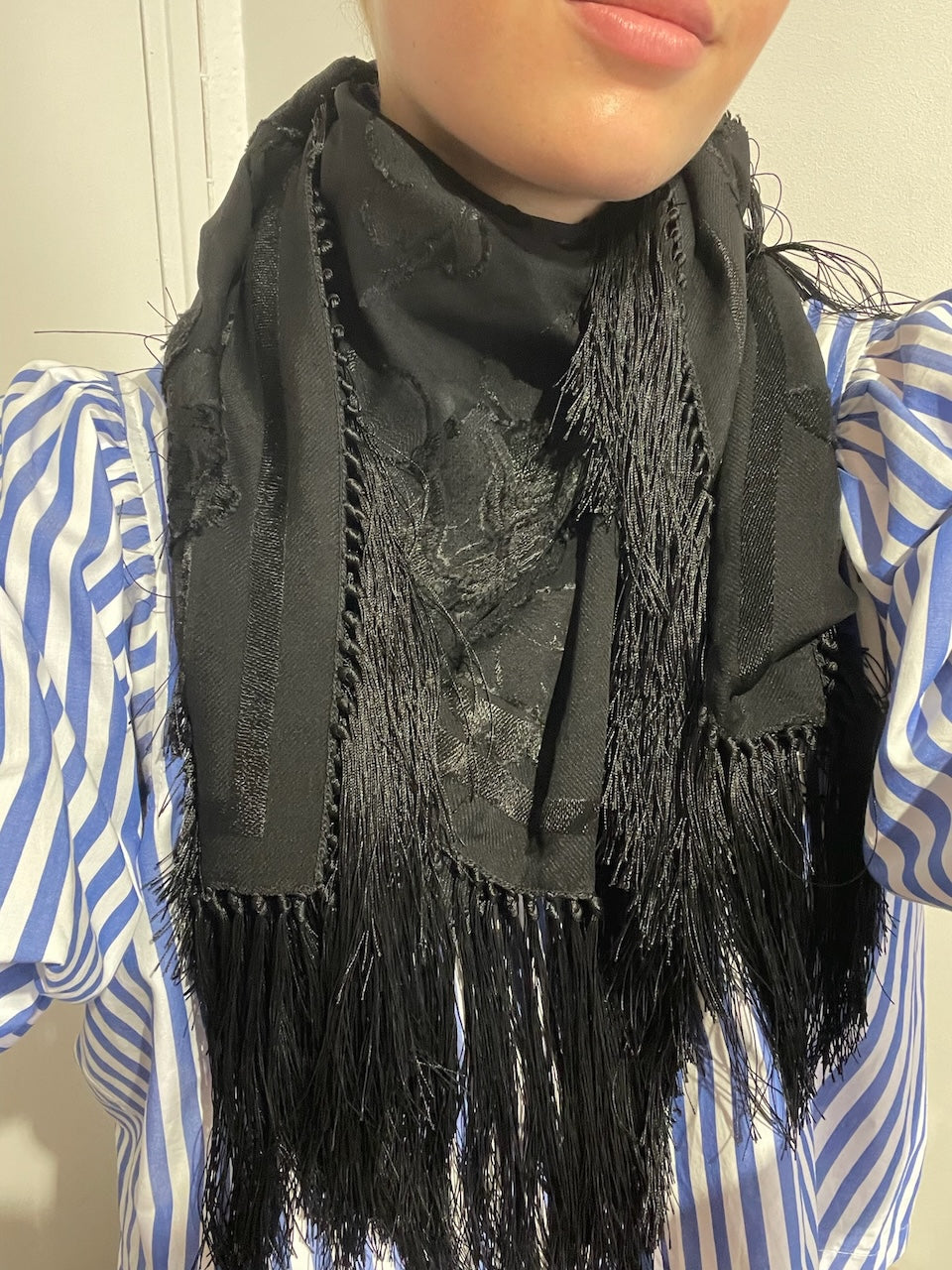 Foulard Saint Laurent noir