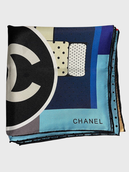 Foulard Chanel bleu