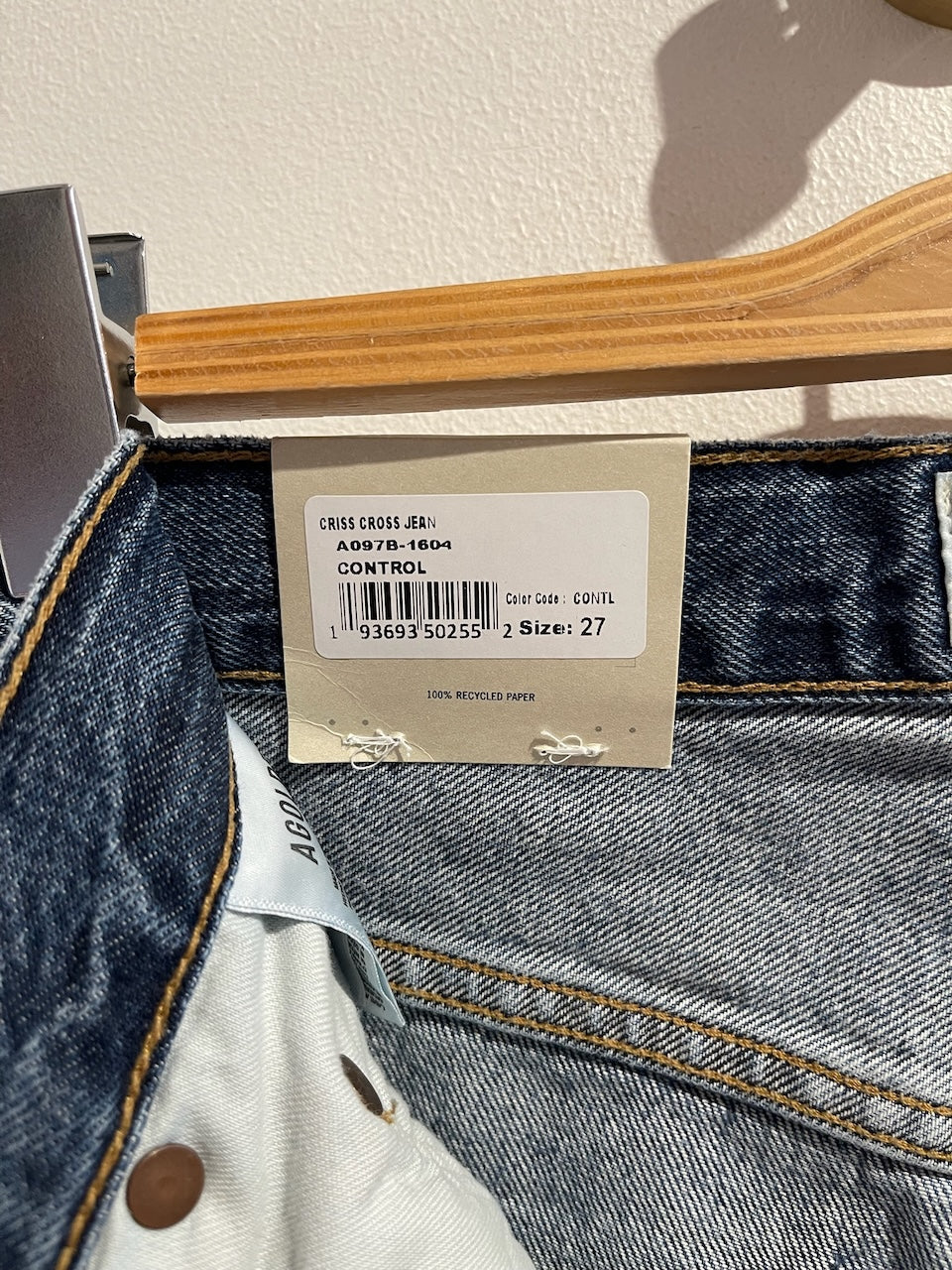 Jeans Agolde bleu T.27 NEUF