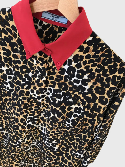 Chemise Prada leopard T.36