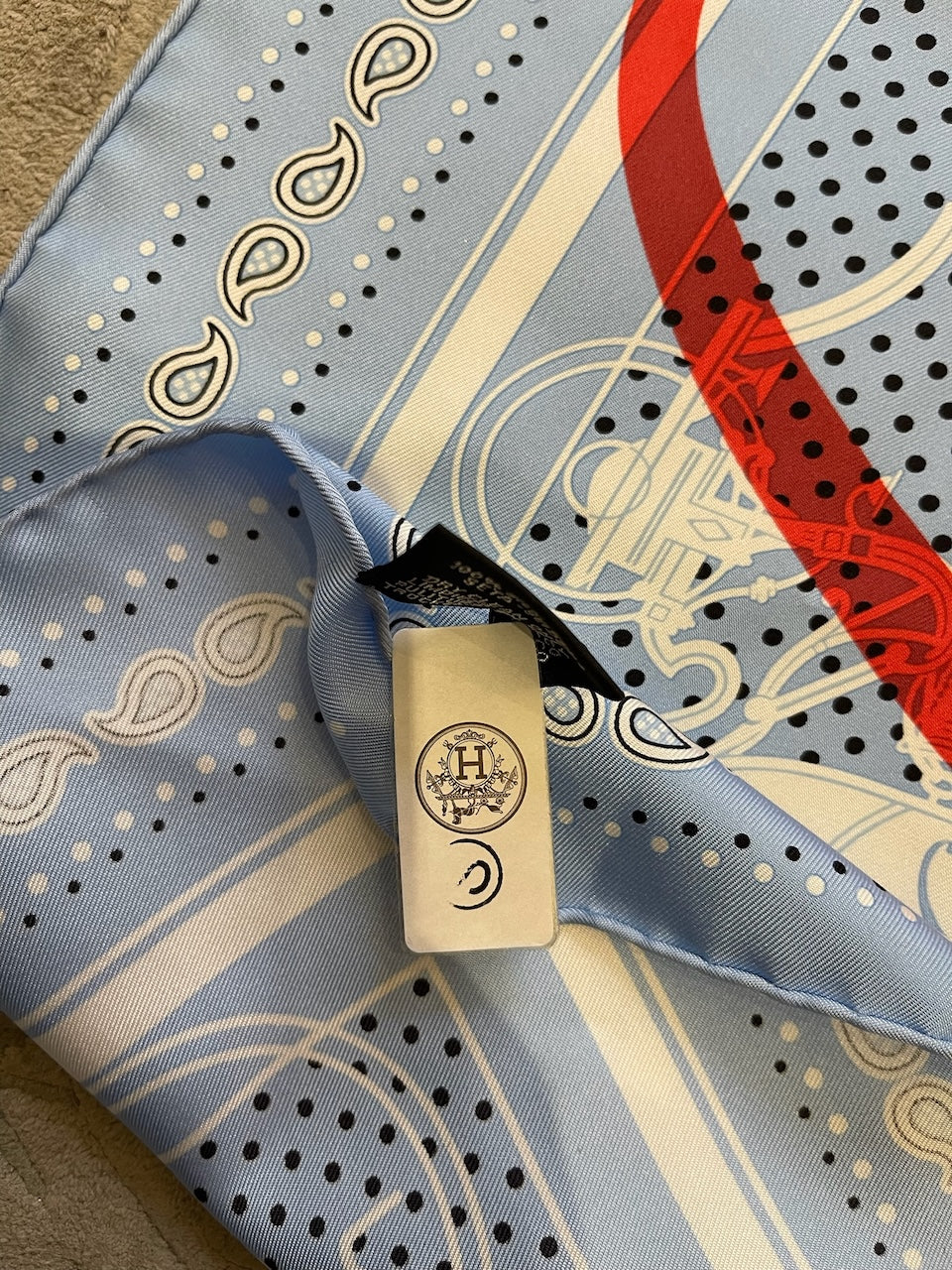 Carré 55 Hermes "Ex-Libris" Bandana NEUF