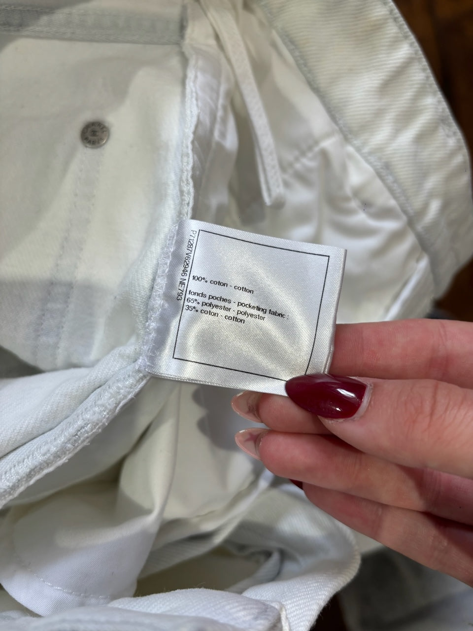 Jeans Chanel blanc T.40
