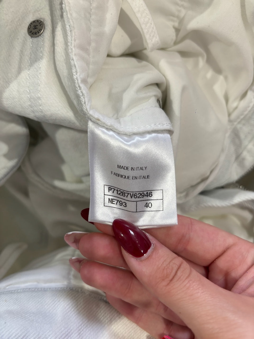 Jeans Chanel blanc T.40