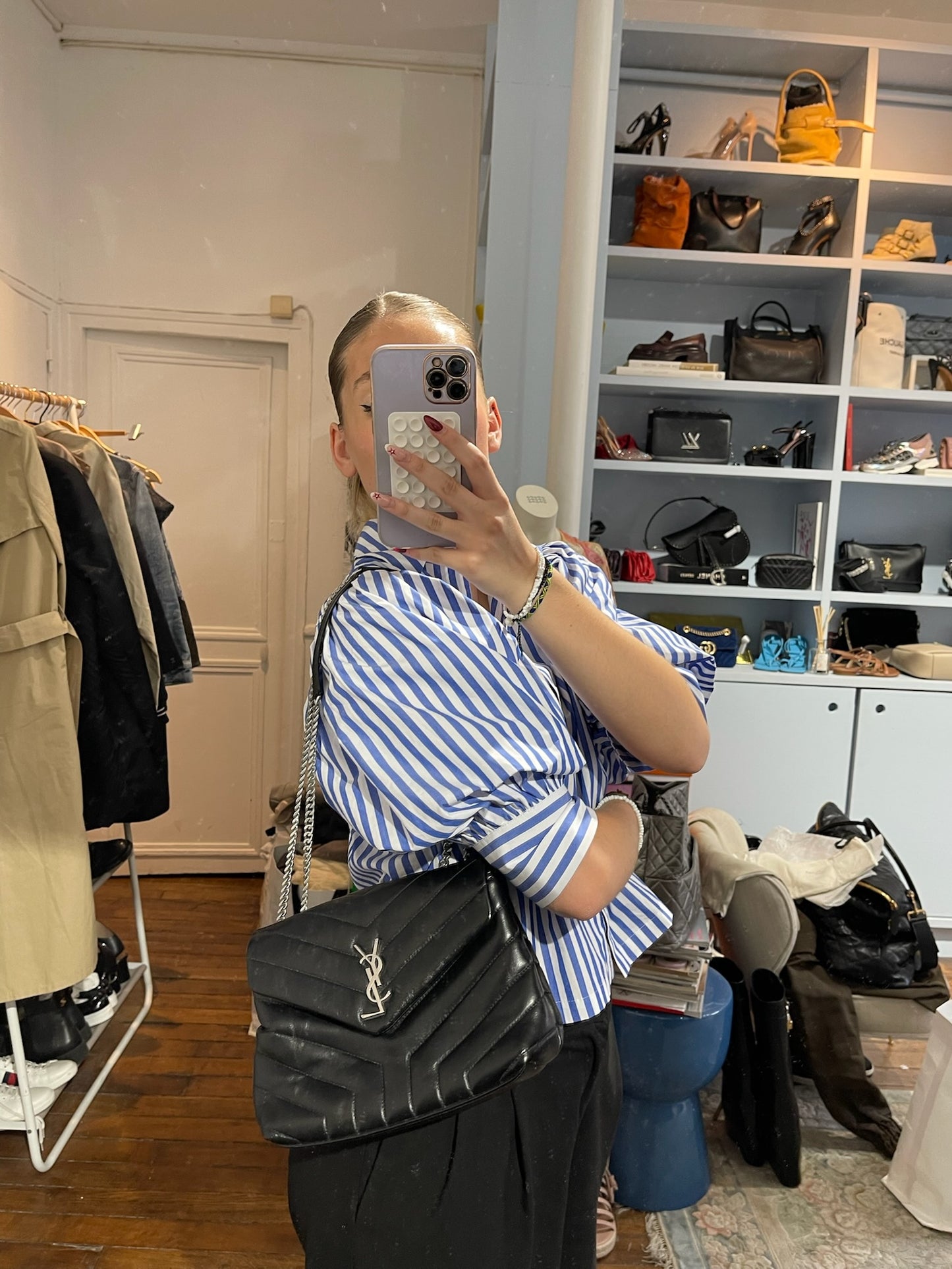 Sac Saint Laurent Loulou noir
