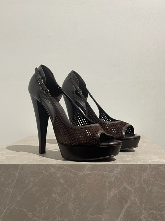 Escarpins Yves Saint Laurent marron T.40