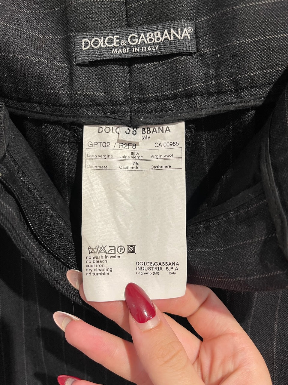 Pantalon Dolce & Gabbana noir T.34
