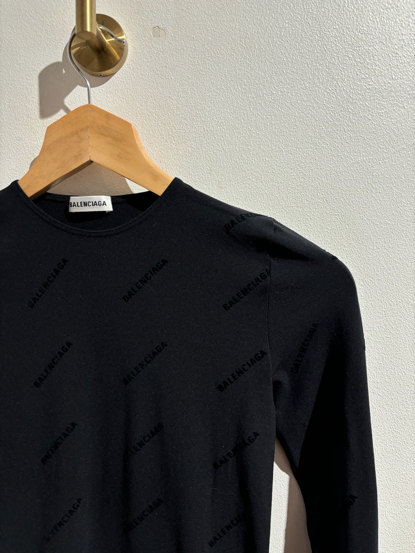 T-shirt Balenciaga noir logo T.XS
