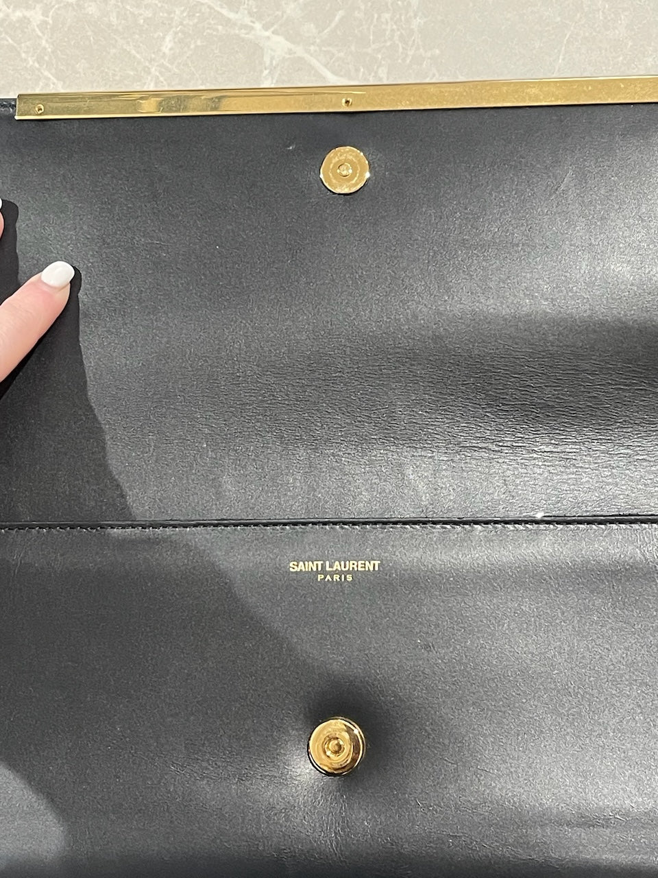 Pochette Saint Laurent noire
