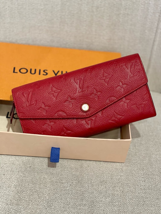 Portefeuille Louis Vuitton Sarah rouge