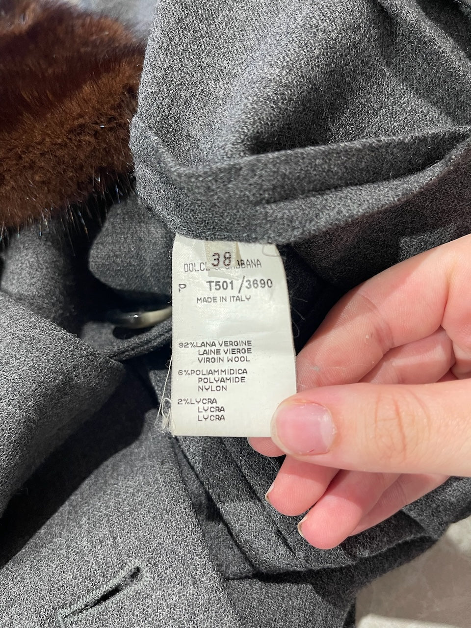Veste Dolce & Gabbana grise T.34