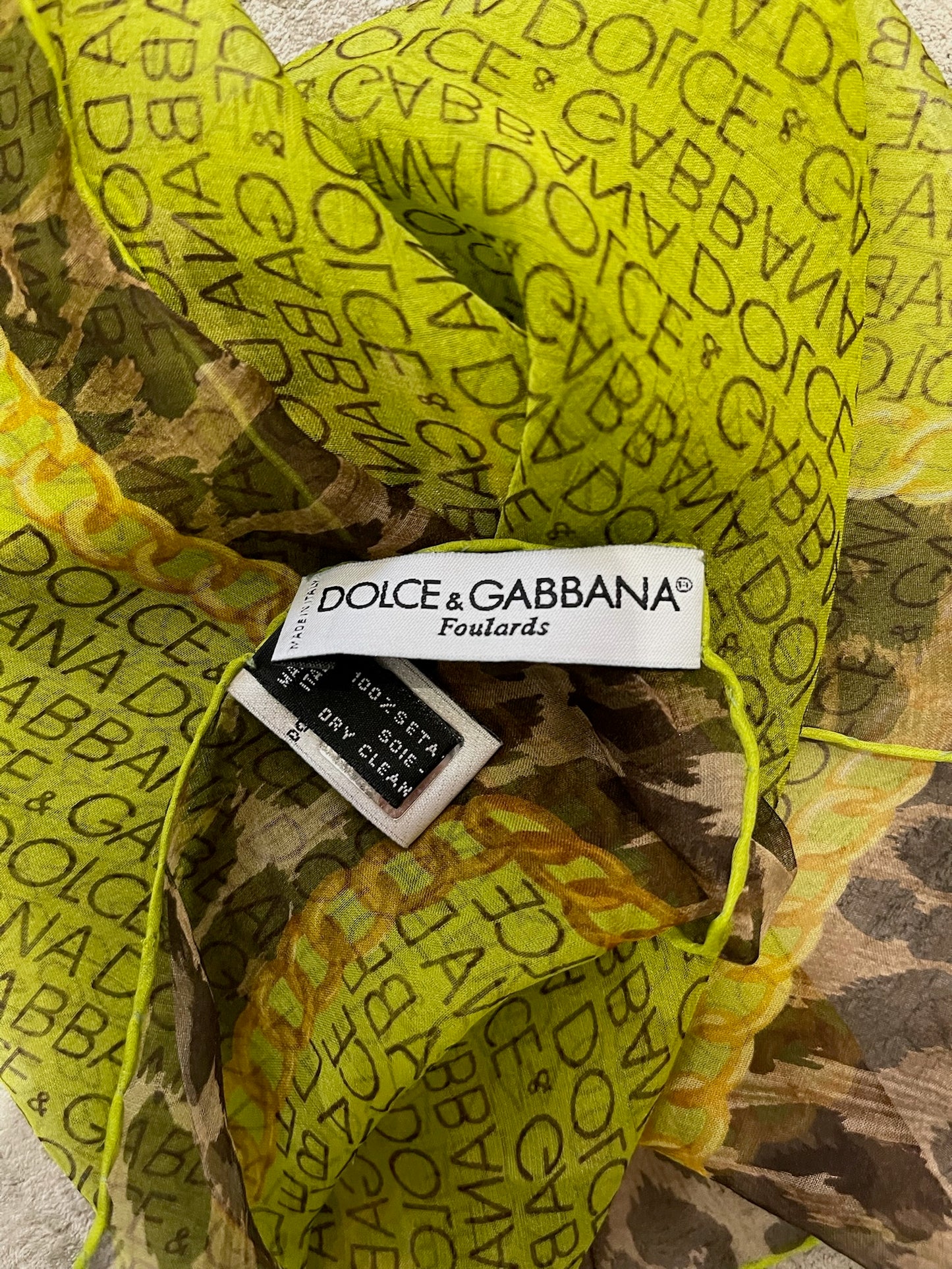 Foulard Dolce & Gabbana vert