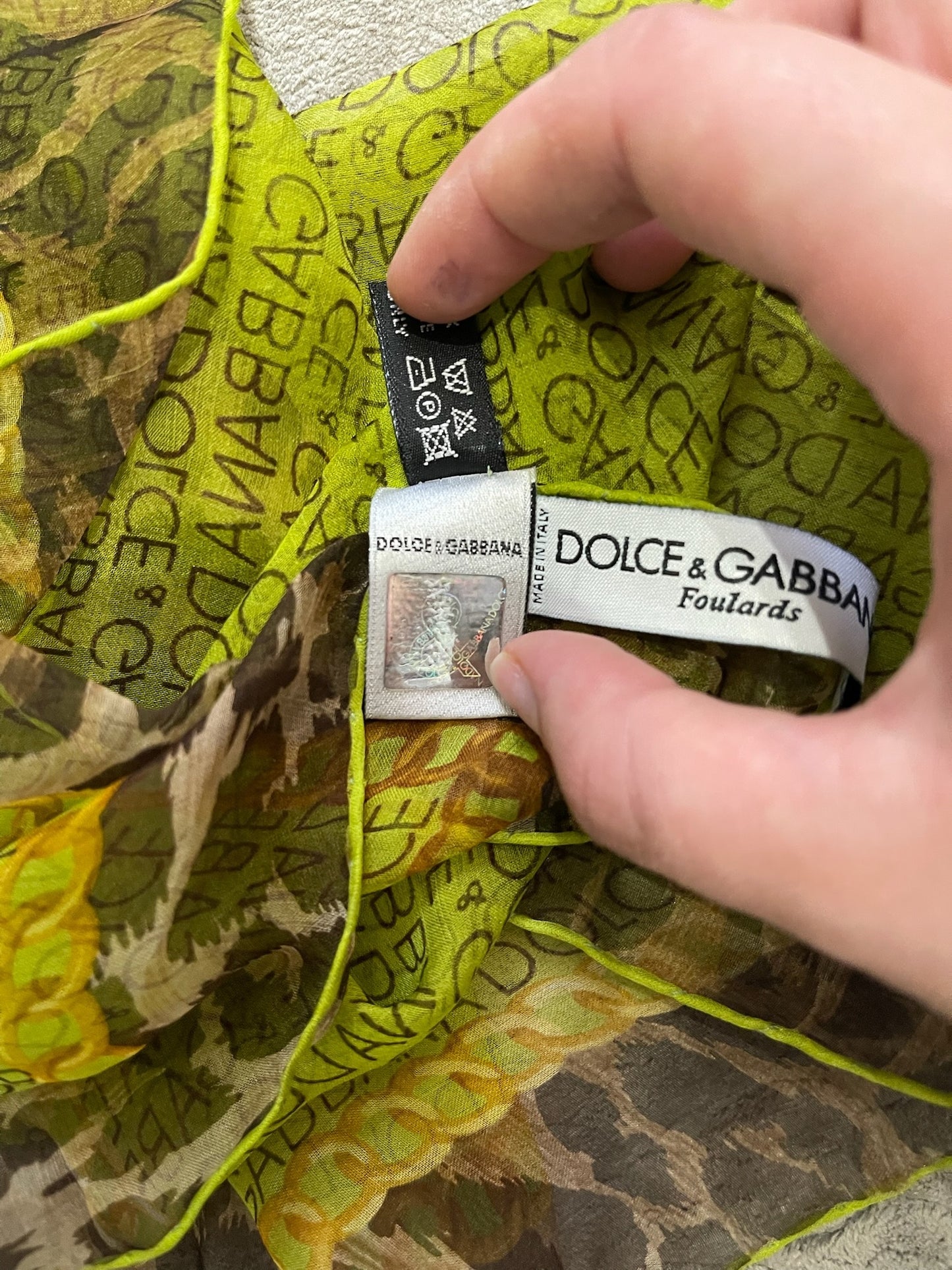 Foulard Dolce & Gabbana vert