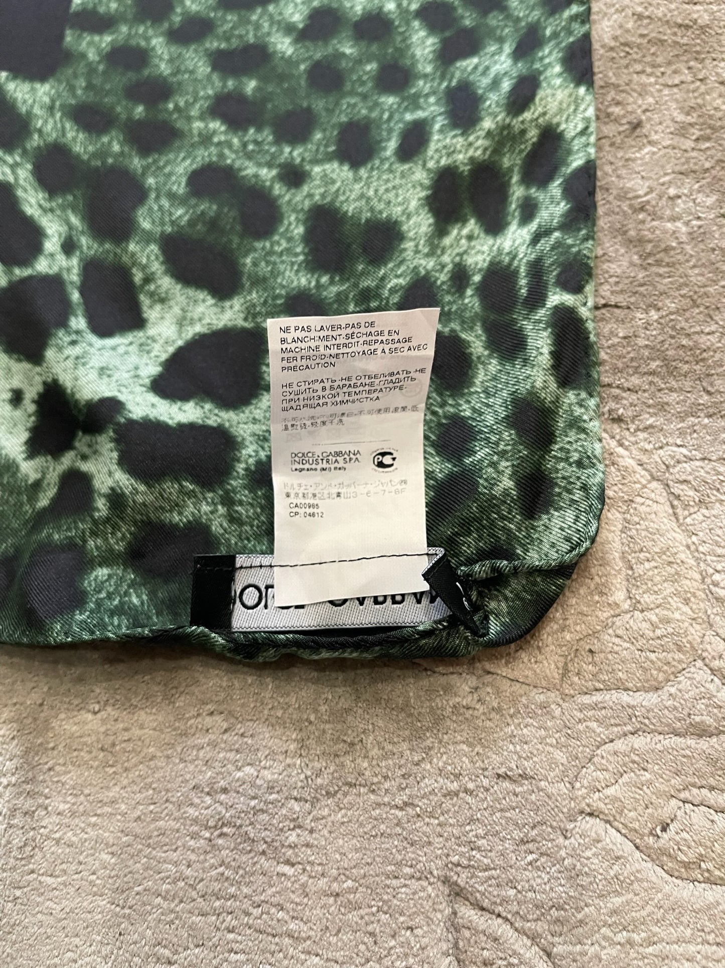 Foulard Dolce & Gabbana léopard vert