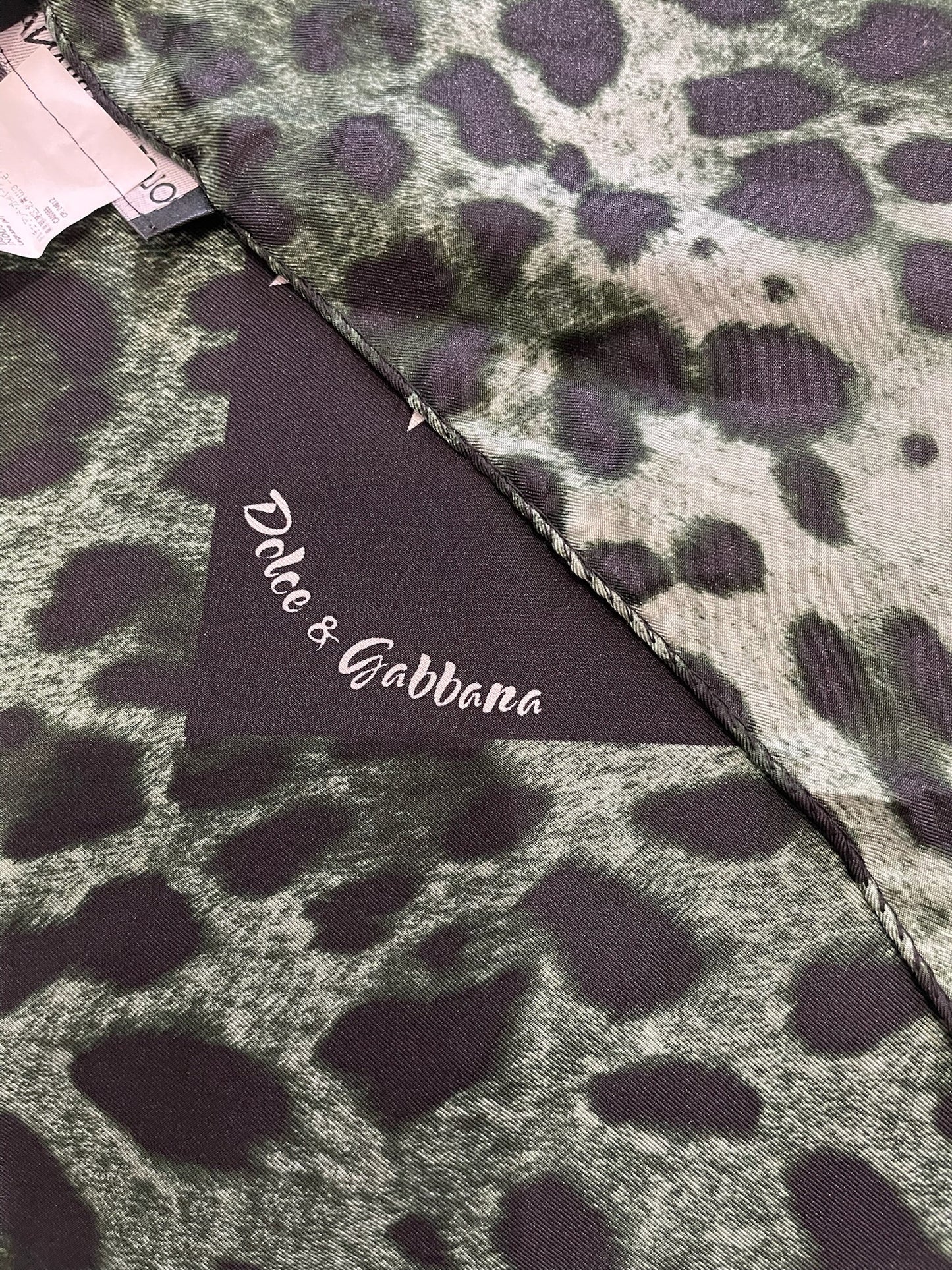Foulard Dolce & Gabbana léopard vert