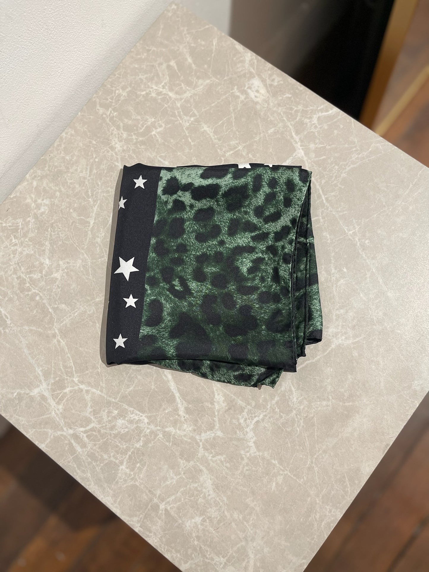 Foulard Dolce & Gabbana léopard vert