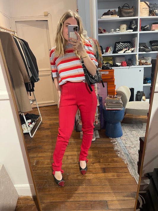 Pantalon Balenciaga rouge T.XS