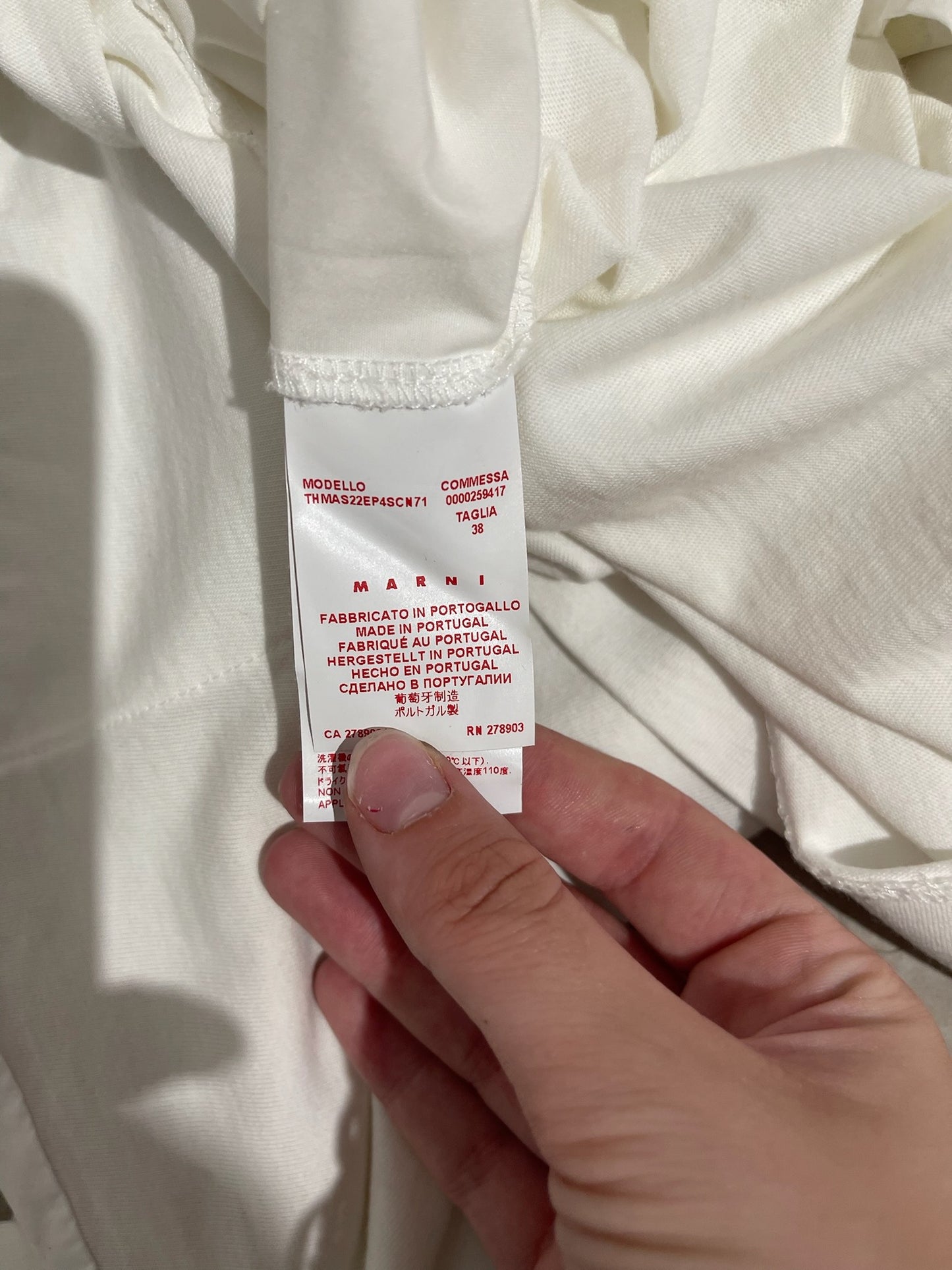 T-shirt Marni blanc T.34