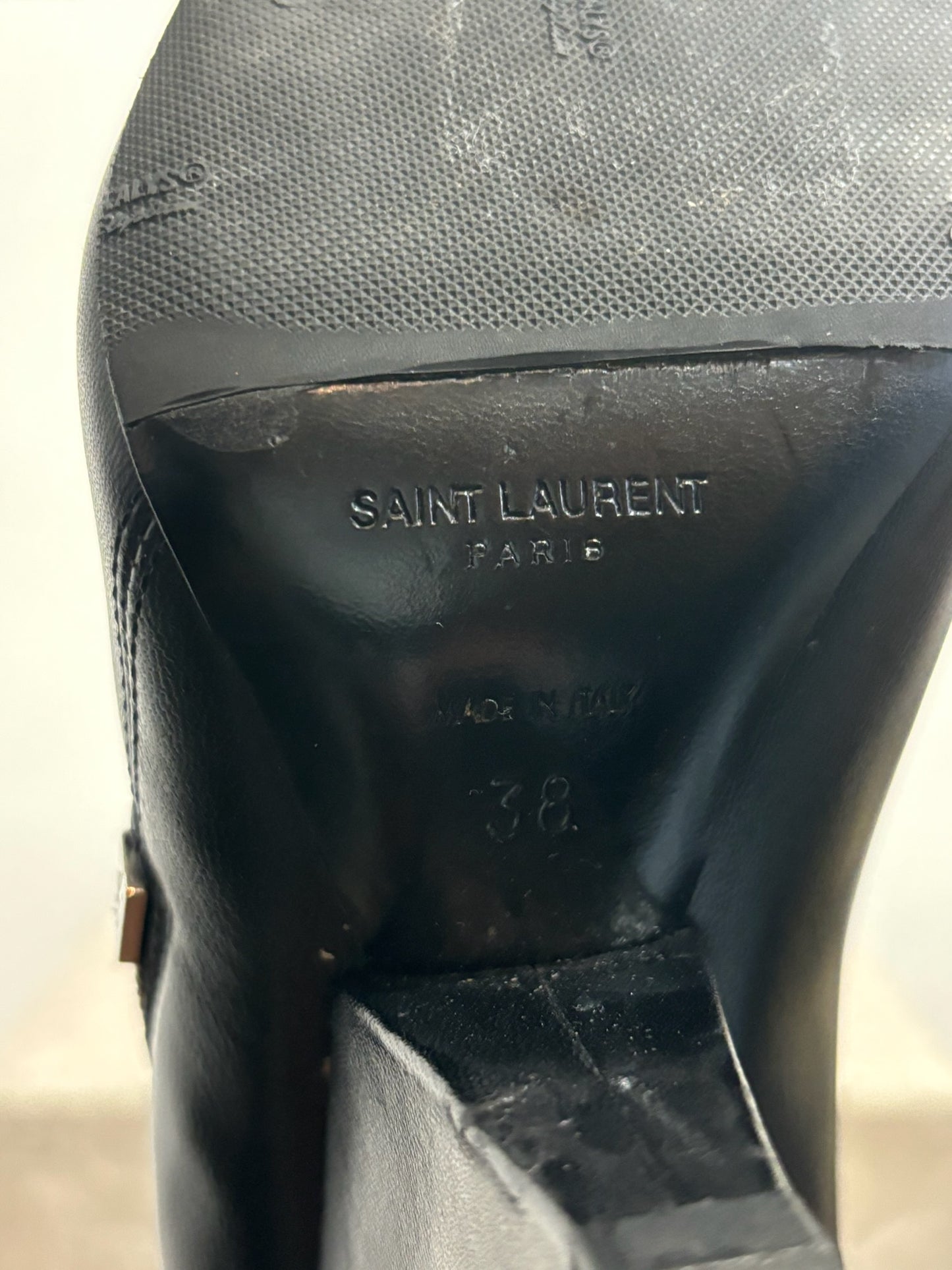 Bottines Saint Laurent zip noir T.38