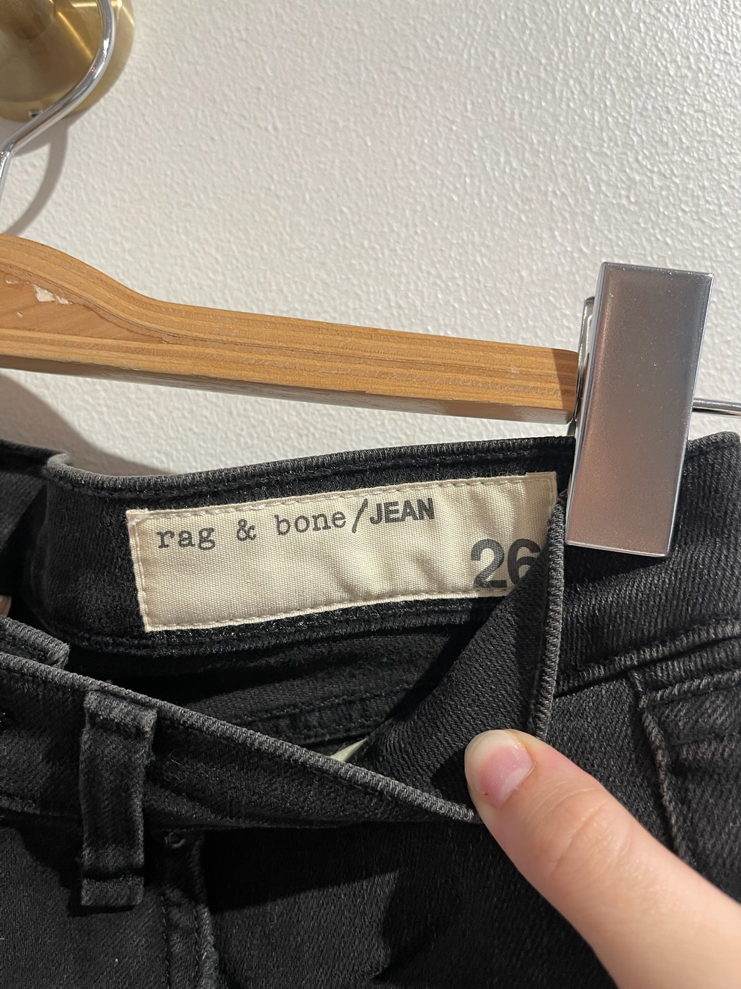 Jeans Rag & Bone noir T.26