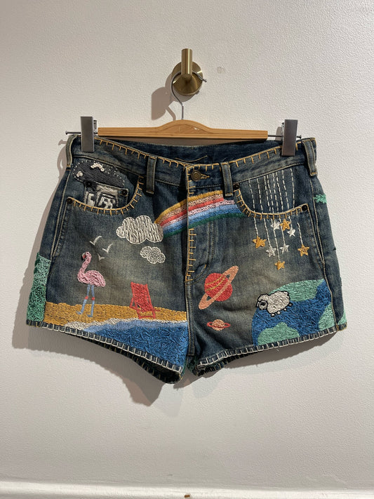 Short Saint Laurent brodé T.30 NEUF