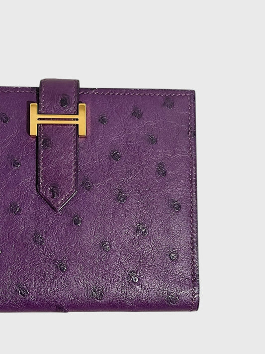 Portefeuille Hermès Béarn violet
