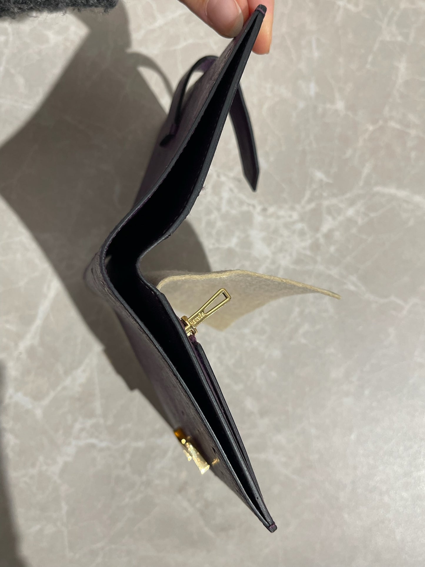 Portefeuille Hermès Béarn violet