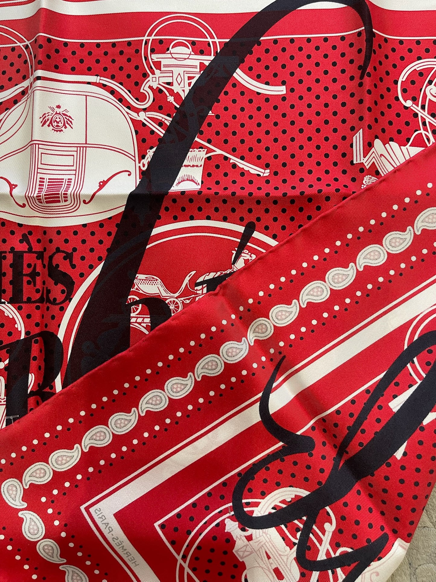 Foulard Hermes Bandana rouge