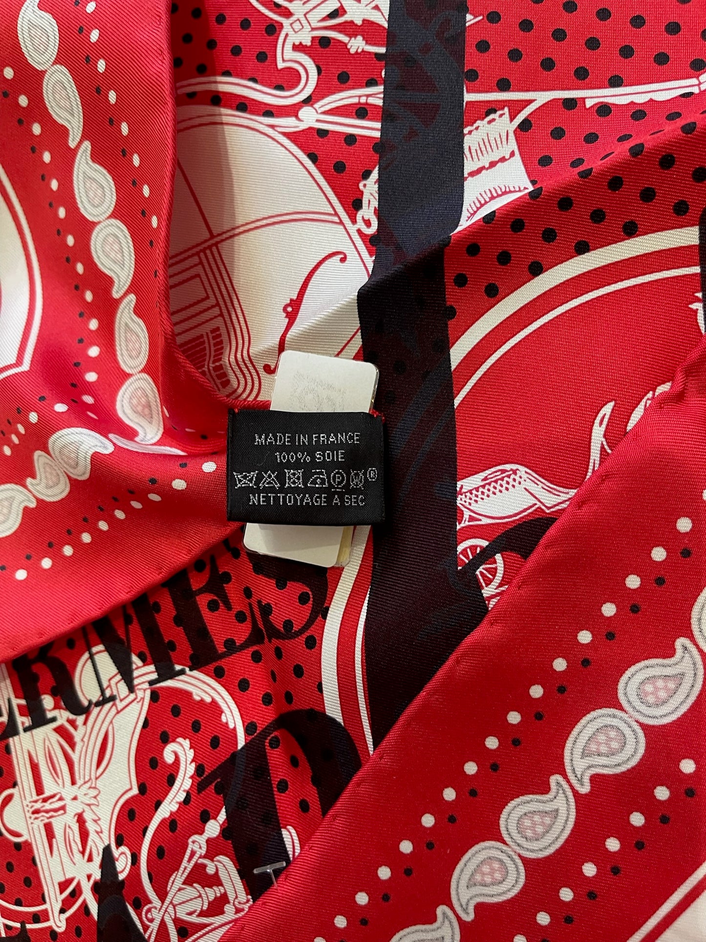 Foulard Hermes Bandana rouge