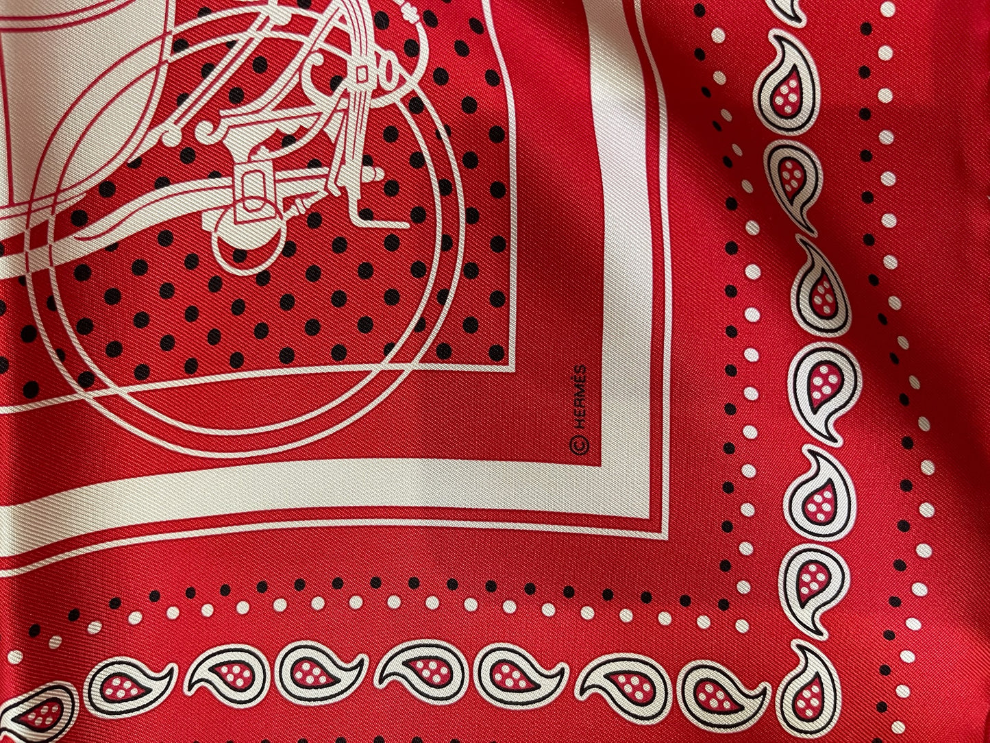 Foulard Hermes Bandana rouge