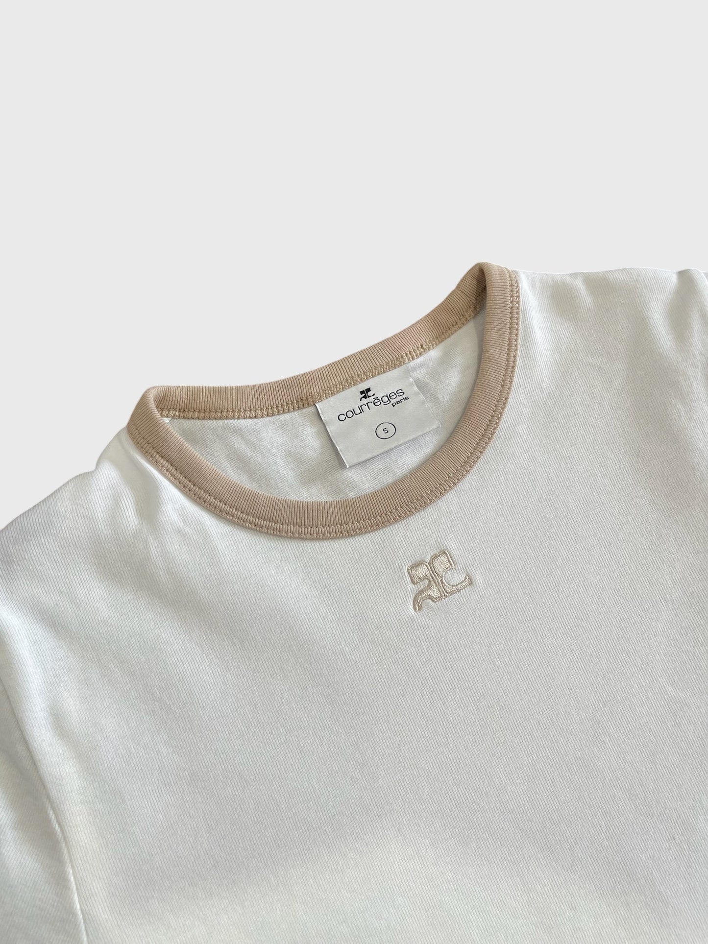 T-shirt Courrèges blanc T.S