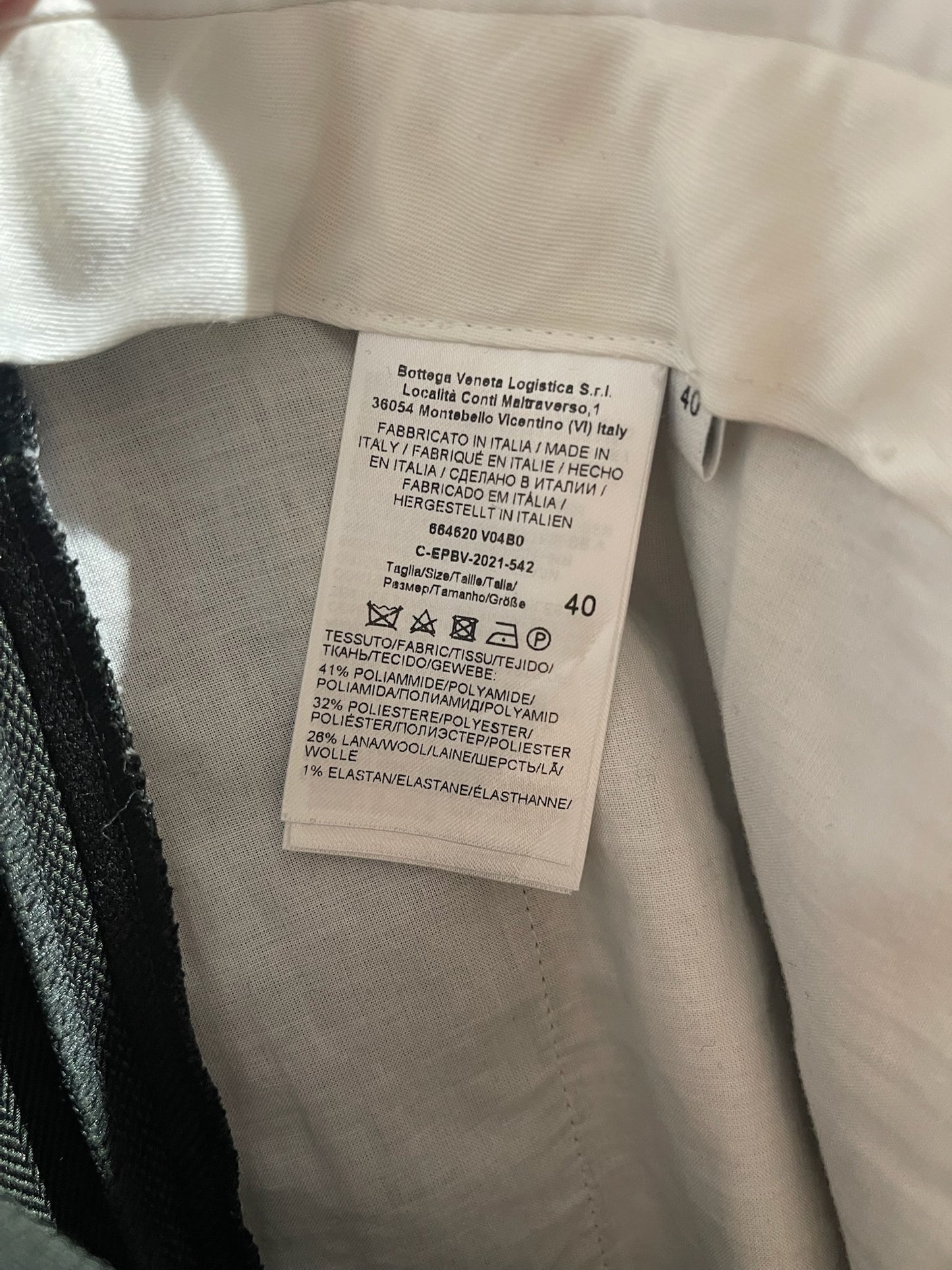 Pantalon Bottega Veneta kaki T.40