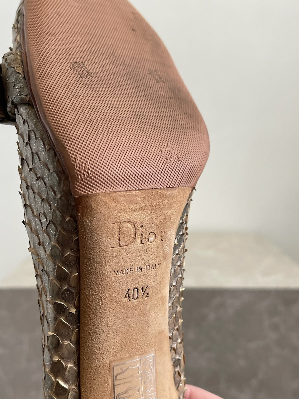 Escarpins Dior beige T.40,5
