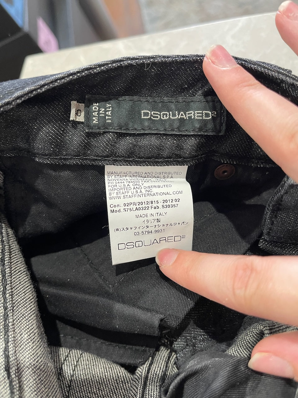 Jeans Dsquared noir T.36