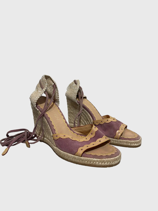 Sandales Louis Vuitton roses T.37,5