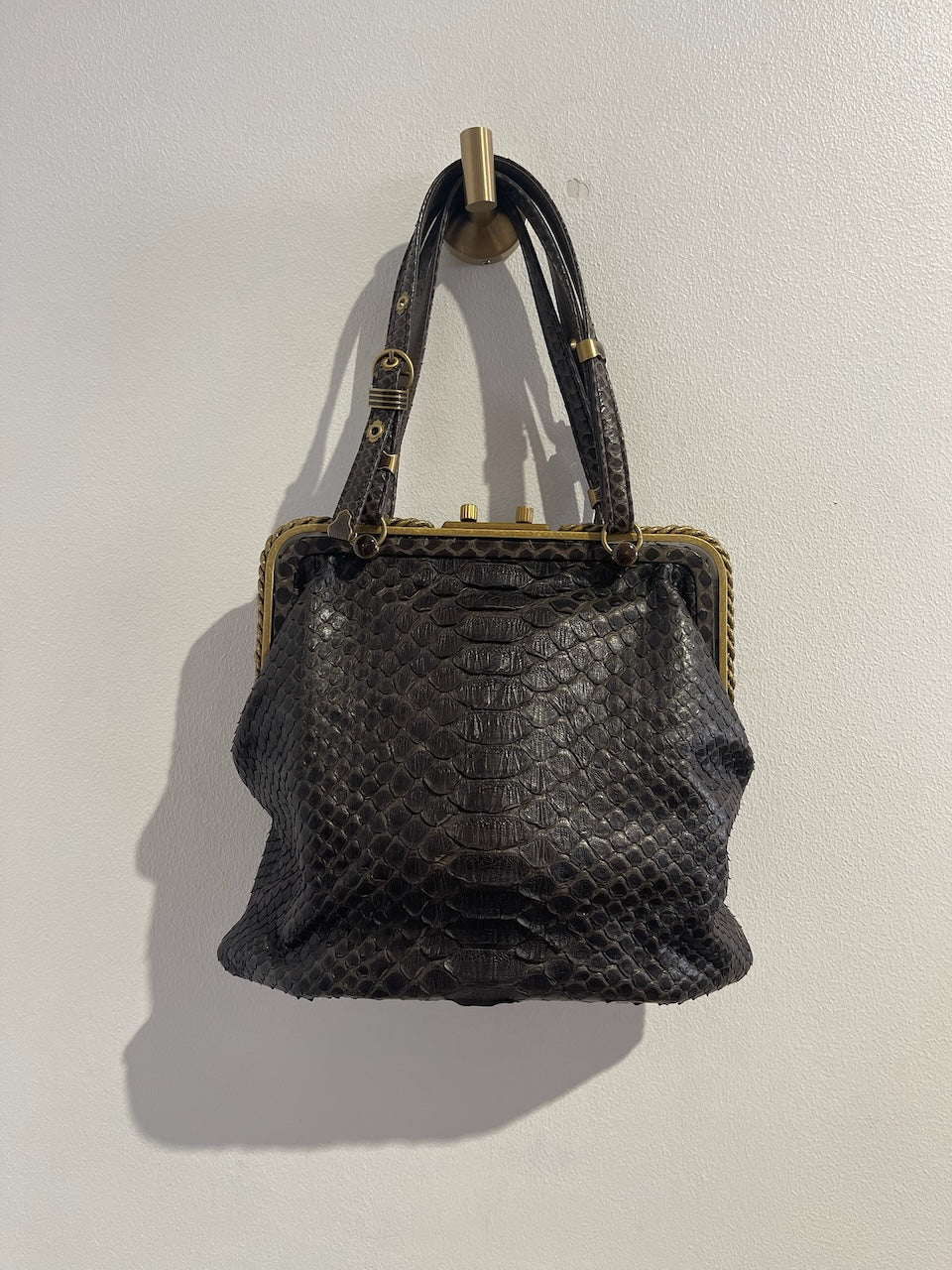 Sac Bottega Veneta python marron