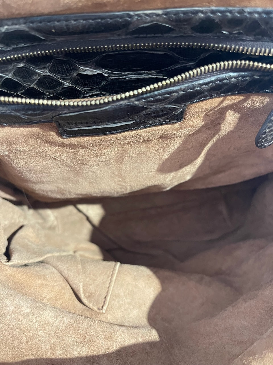 Sac Bottega Veneta python marron