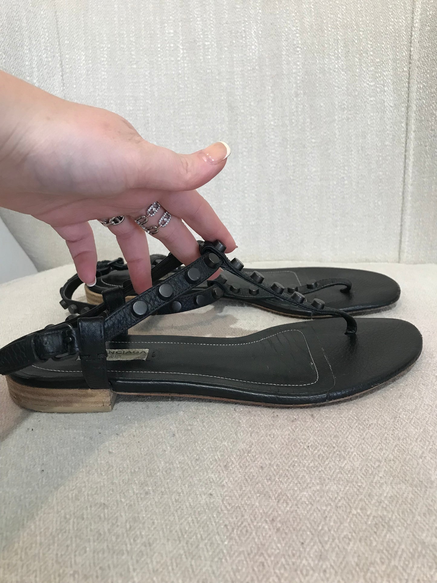 Sandales Balenciaga noires T.38