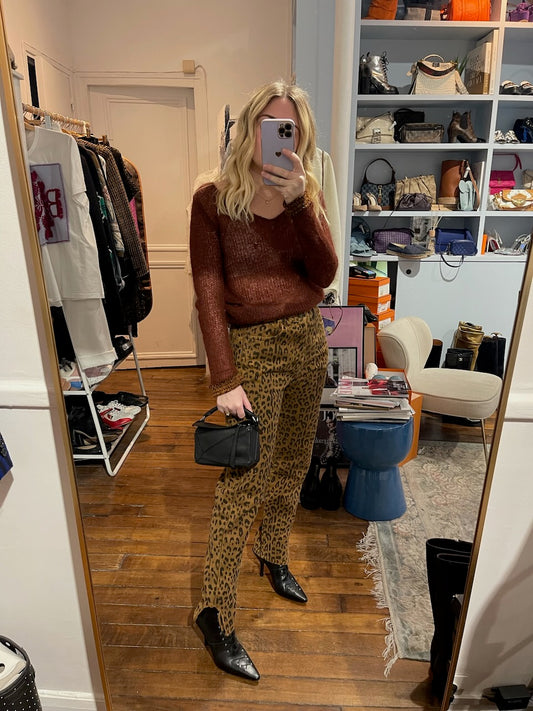 Jeans Saint Laurent leopard T.29