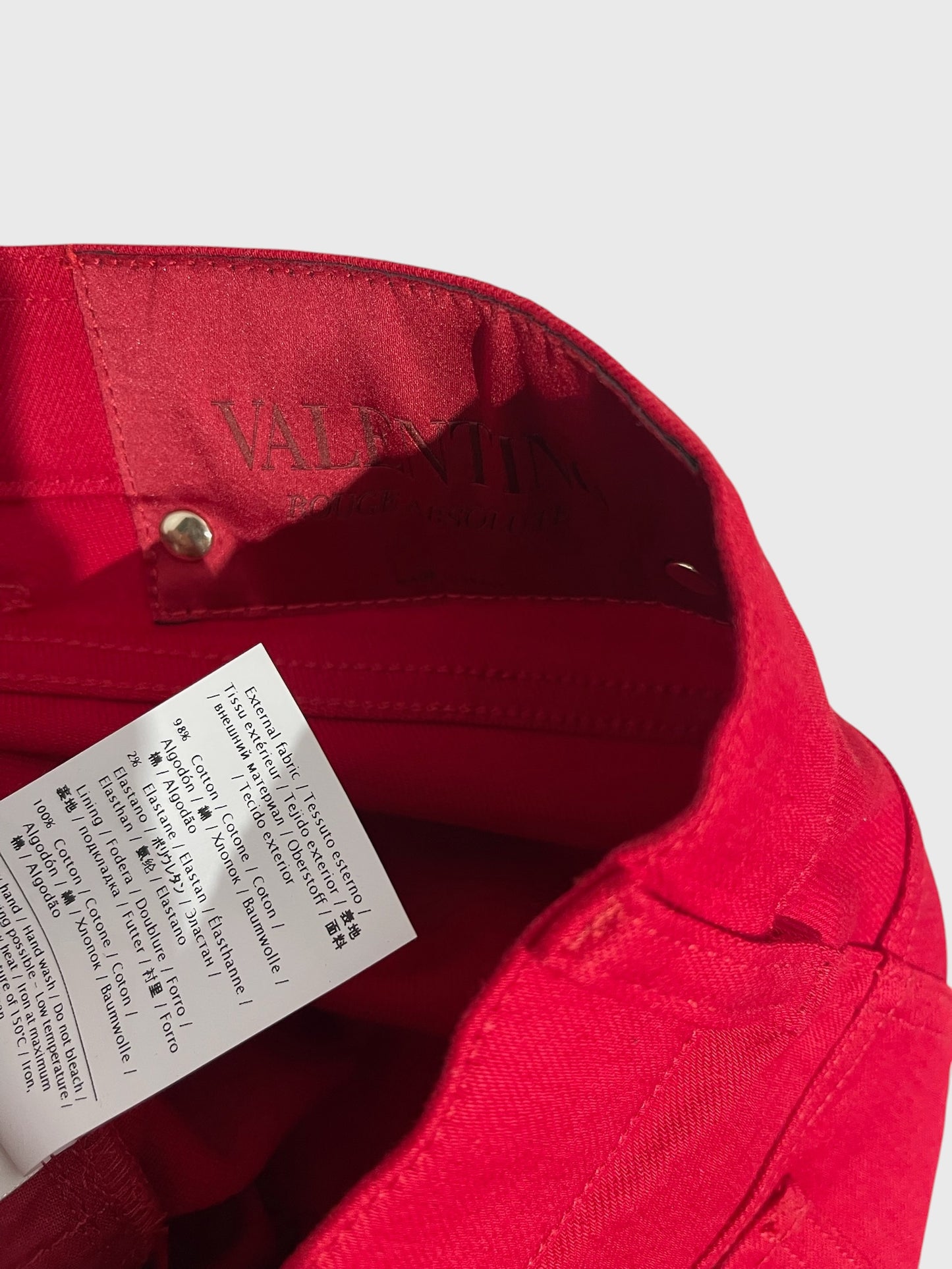 Jeans Valentino rouge T.38